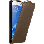 Braune Cadorabo Samsung Galaxy J7 Cases 2016 Art: Flip Cases aus Kunststoff 
