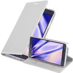 Silberne Elegante Cadorabo Samsung Galaxy Note 4 Cases Art: Flip Cases mit Bildern aus Kunstleder klappbar 