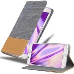 Hellgraue Cadorabo Samsung Galaxy Note 5 Cases Art: Flip Cases aus Kunststoff 