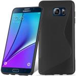 Schwarze Cadorabo Samsung Galaxy Note 5 Cases Art: Bumper Cases aus Silikon 