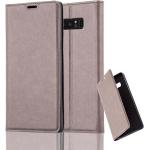 Braune Cadorabo Samsung Galaxy Note 8 Hüllen Art: Flip Cases aus Kunststoff 
