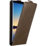Braune Cadorabo Samsung Galaxy Note 8 Hüllen Art: Flip Cases aus Kunststoff 