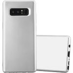 Silberne Cadorabo Samsung Galaxy Note 8 Hüllen Art: Bumper Cases aus Silikon 