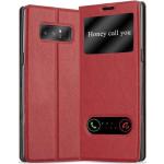 Rote Cadorabo Samsung Galaxy Note 8 Hüllen Art: Flip Cases aus Kunstleder 