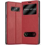 Reduzierte Rote Elegante Cadorabo Samsung Galaxy Note 8 Hüllen Art: Flip Cases mit Bildern aus Kunstleder klappbar 