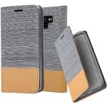 Hellgraue Cadorabo Samsung Galaxy Note 9 Hüllen Art: Flip Cases aus Kunststoff 
