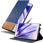 Dunkelblaue Cadorabo Samsung Galaxy Note Edge Cases Art: Flip Cases aus Kunststoff 