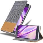 Reduzierte Graue Elegante Cadorabo Samsung Galaxy Note Edge Cases Art: Flip Cases mit Bildern aus Kunstleder klappbar 