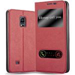 Reduzierte Rote Elegante Cadorabo Samsung Galaxy Note Edge Cases Art: Flip Cases mit Bildern aus Kunstleder klappbar 