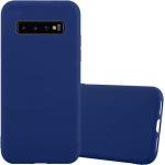 Dunkelblaue Cadorabo Samsung Galaxy S10 Cases Art: Bumper Cases aus Silikon 