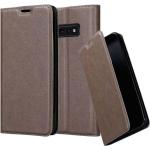 Braune Cadorabo Samsung Galaxy S10e Cases Art: Flip Cases aus Kunstleder 