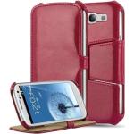 Rote Cadorabo Samsung Galaxy S3 Cases Art: Flip Cases aus Kunstleder 