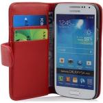 Rote Cadorabo Samsung Galaxy S4 Mini Cases Art: Flip Cases aus Kunstleder mini 