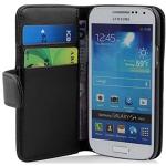Reduzierte Schwarze Elegante Cadorabo Samsung Galaxy S4 Mini Cases Art: Flip Cases mit Bildern aus Kunstleder mini 
