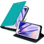 Türkise Elegante Cadorabo Samsung Galaxy S4 Mini Cases Art: Flip Cases mit Bildern aus Kunstleder klappbar mini 