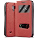 Reduzierte Rote Elegante Cadorabo Samsung Galaxy S4 Mini Cases Art: Flip Cases mit Bildern aus Kunstleder klappbar mini 