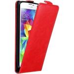 Rote Cadorabo Samsung Galaxy S5 Mini Cases Art: Flip Cases aus Kunststoff mini 