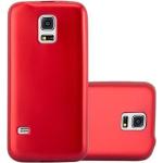 Rote Cadorabo Samsung Galaxy S5 Cases Art: Bumper Cases aus Silikon 