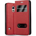 Rote Cadorabo Samsung Galaxy S5 Cases Art: Flip Cases aus Kunstleder 