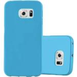 Hellblaue Cadorabo Samsung Galaxy S6 Edge Cases Art: Bumper Cases aus Silikon 