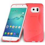 Rote Cadorabo Samsung Galaxy S6 Edge + Cases Art: Bumper Cases aus Silikon 