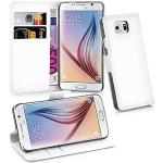 Reduzierte Weiße Elegante Cadorabo Samsung Galaxy S6 Cases Art: Flip Cases mit Bildern aus Kunstleder klappbar 
