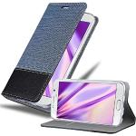 Blaue Elegante Cadorabo Samsung Galaxy S6 Cases Art: Flip Cases mit Bildern aus Kunstleder klappbar 