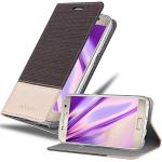 Goldene Cadorabo Samsung Galaxy S7 Hüllen Art: Flip Cases 