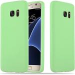 Grüne Elegante Cadorabo Samsung Galaxy S7 Hüllen Art: Soft Cases mit Bildern aus Gummi kratzfest 