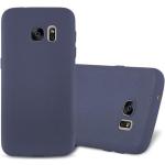 Dunkelblaue Cadorabo Samsung Galaxy S7 Hüllen Art: Bumper Cases aus Silikon 