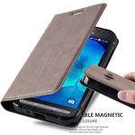 Braune Cadorabo Samsung Galaxy Xcover 3 Cases Art: Flip Cases aus Kunststoff 
