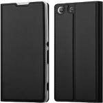 Schwarze Elegante Cadorabo Sony Xperia M5 Cases Art: Flip Cases mit Bildern aus Kunstleder klappbar 