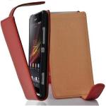 Rote Cadorabo Sony Xperia SP Cases Art: Flip Cases aus Kunststoff 