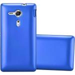 Blaue Cadorabo Sony Xperia SP Cases Art: Bumper Cases aus Silikon 