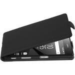 Reduzierte Schwarze Elegante Cadorabo Sony Xperia Z5 Compact Cases Art: Flip Cases mit Bildern aus Kunstleder klappbar 