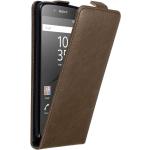 Braune Cadorabo Sony Xperia Z5 Cases Art: Flip Cases 