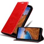 Rote Elegante Cadorabo Xiaomi Redmi 7a Hüllen Art: Flip Cases mit Bildern aus Kunstleder klappbar 