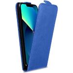 Blaue Elegante Cadorabo iPhone 13 Mini Hüllen Art: Flip Cases mit Bildern aus Kunstleder klappbar mini 