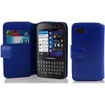 Reduzierte Blaue Elegante Cadorabo BlackBerry Q5 Hüllen Art: Flip Cases mit Bildern aus Kunstleder klappbar 