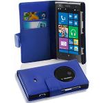 Blaue Elegante Cadorabo Nokia Lumia 1020 Cases Art: Flip Cases mit Bildern aus Kunstleder klappbar 