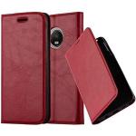 Reduzierte Rote Elegante Cadorabo Moto G5 Cases Art: Flip Cases mit Bildern aus Kunstleder klappbar 