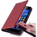 Rote Elegante Cadorabo Nokia Lumia 535 Cases Art: Flip Cases mit Bildern aus Kunstleder klappbar 