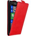 Reduzierte Rote Elegante Cadorabo Nokia Lumia 625 Cases Art: Flip Cases mit Bildern aus Kunstleder klappbar 
