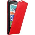 Reduzierte Rote Elegante Cadorabo Nokia Lumia 630 Cases Art: Flip Cases mit Bildern aus Kunstleder klappbar 