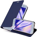 Blaue Elegante Cadorabo Samsung Galaxy A3 Hüllen Art: Flip Cases mit Bildern aus Kunstleder klappbar 