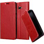 Rote Elegante Cadorabo Samsung Galaxy J4 Cases Art: Flip Cases mit Bildern aus Kunstleder klappbar 