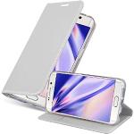 Silberne Elegante Cadorabo Samsung Galaxy S6 Edge + Cases Art: Flip Cases mit Bildern aus Kunstleder klappbar 