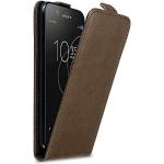 Reduzierte Braune Elegante Cadorabo Sony Xperia XZ1 Cases Art: Flip Cases mit Bildern aus Kunstleder klappbar 