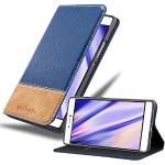 Dunkelblaue Elegante Cadorabo Huawei P8 Cases Art: Flip Cases mit Bildern 