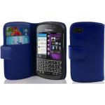 Blaue Cadorabo BlackBerry Q10 Hüllen Art: Flip Cases aus Kunststoff 